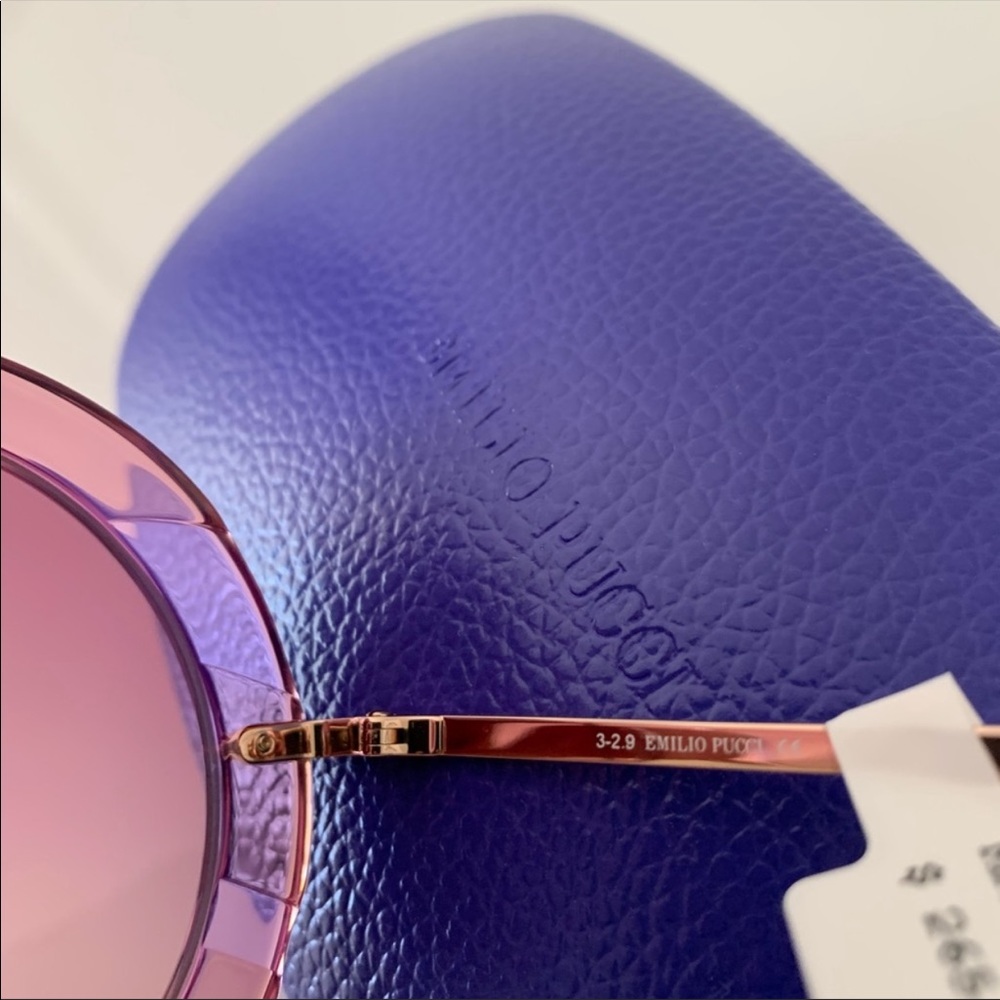 Emilio Pucci Pink Round Oversized Sunglasses - Picture 6 of 14
